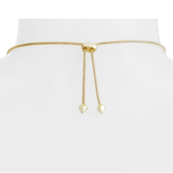 EUC - Kendra Scott Gold Inez Blue Agate Pendant Necklace - Picture 7 of 8